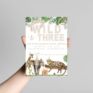 Invitación de Young, Wild & Three