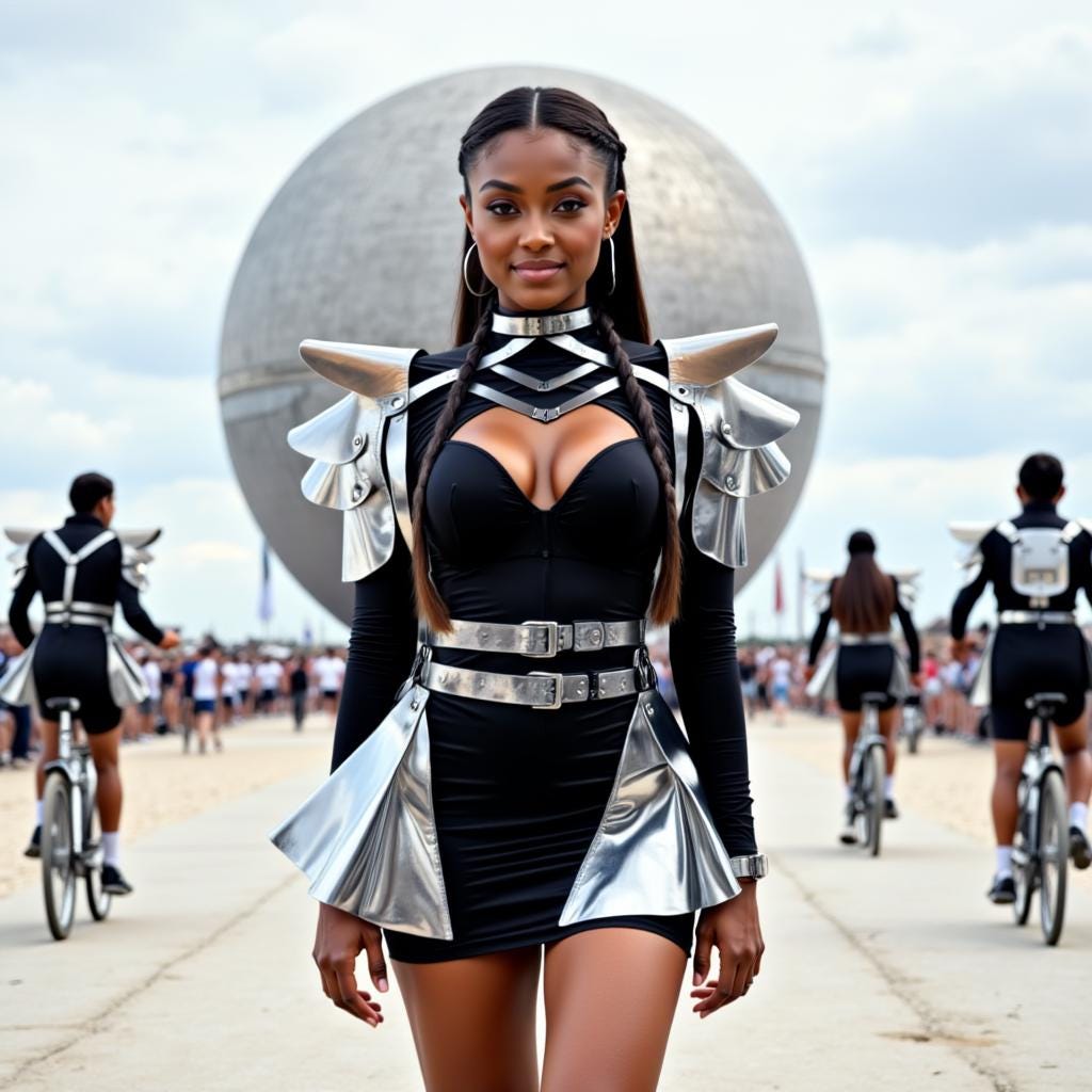 Best Futuristic Festival Outfit – Silver Armor Costume Set for Women, Cyber Punk Armor, Rave Parade Look, Leather Shoulders Armor Female