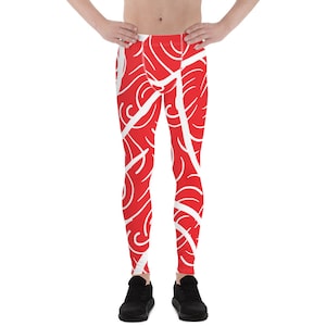 Rocker Leggings Red and White Rockstar Meggings