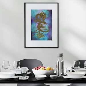 Digital Art Gold dragon