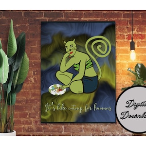 Catnip Culture Madness It’s Like Catnip For Humans Original Artwork Digital Art Downloads 12&quot; x 16&quot; Scalable 3:4 Ratio GypsyEyesCr8ts by tq