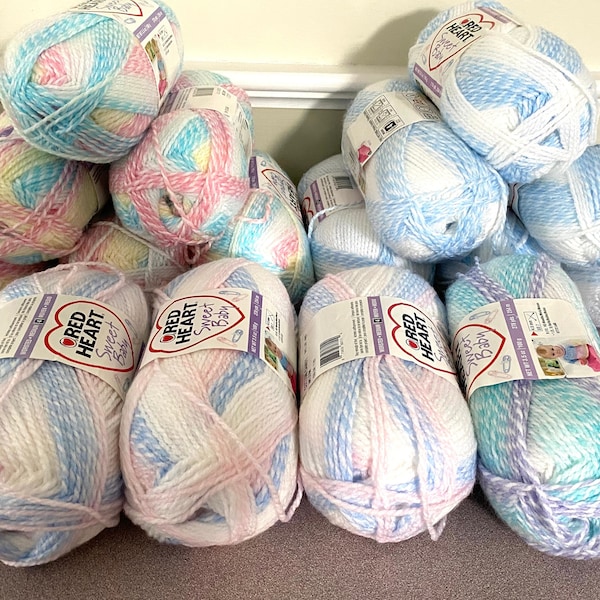 Red Heart Baby Sport Pompadour Yarn Etsy