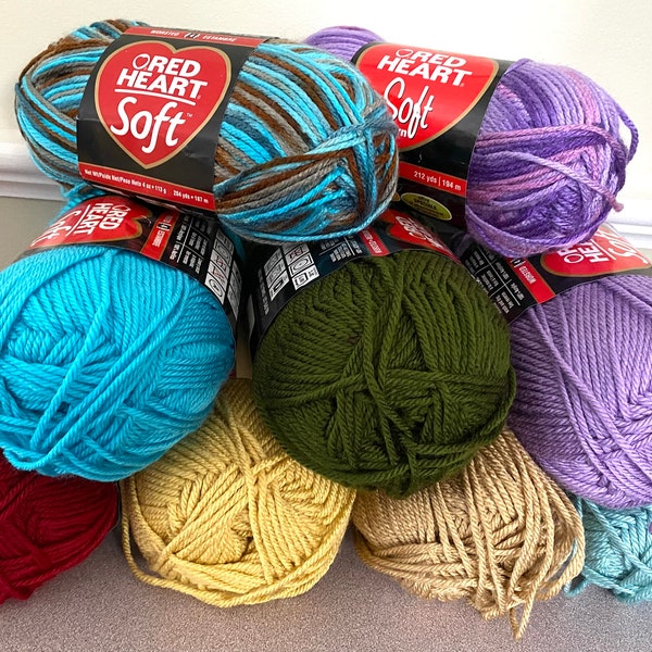 Red Heart Soft Yarn Etsy