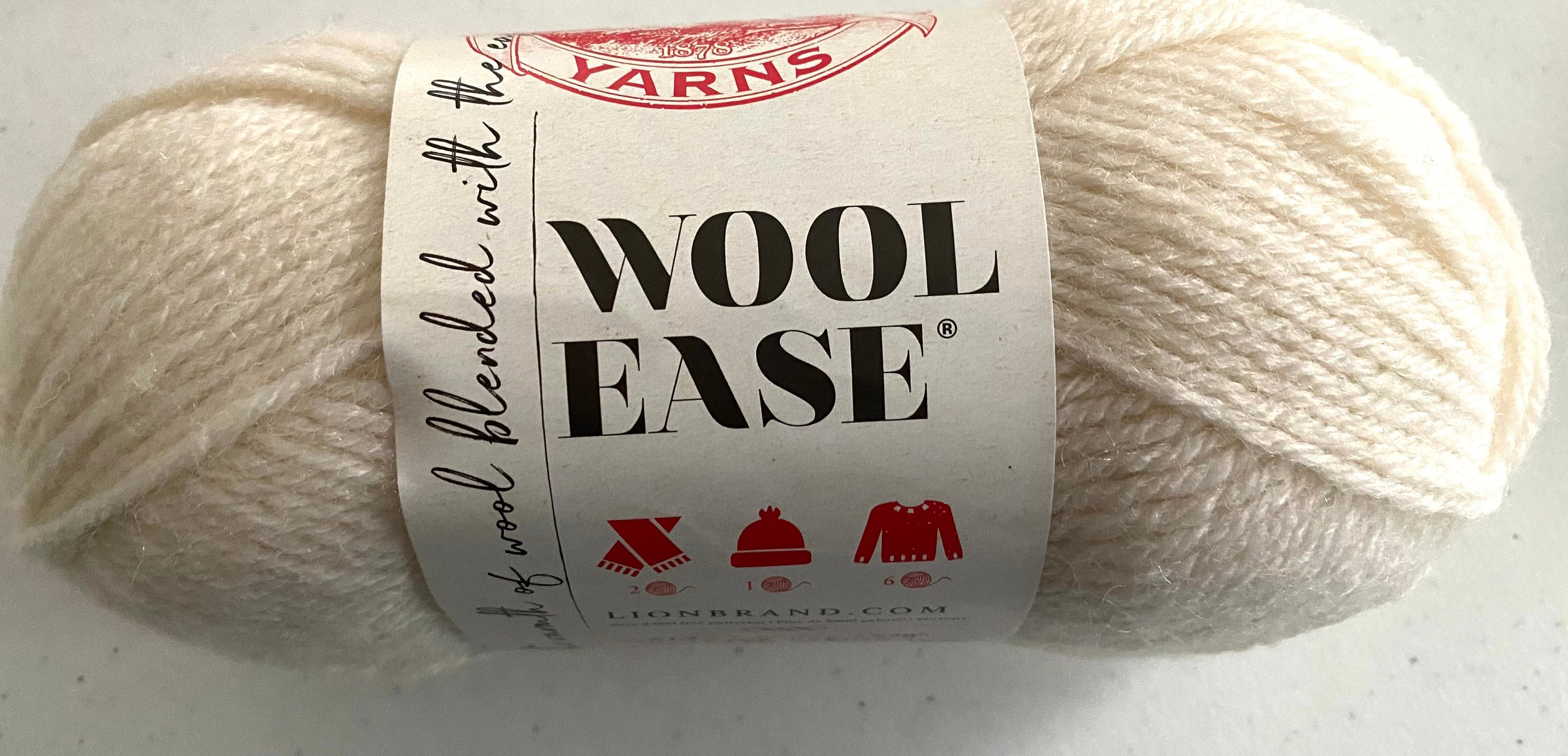 Lion Brand WOOL EASE Yarn Worsted 4 Medium Acrylic Wool 3 Oz 197 Yd  Assorted Colors Skein Fisherman Koi Natural Heather 