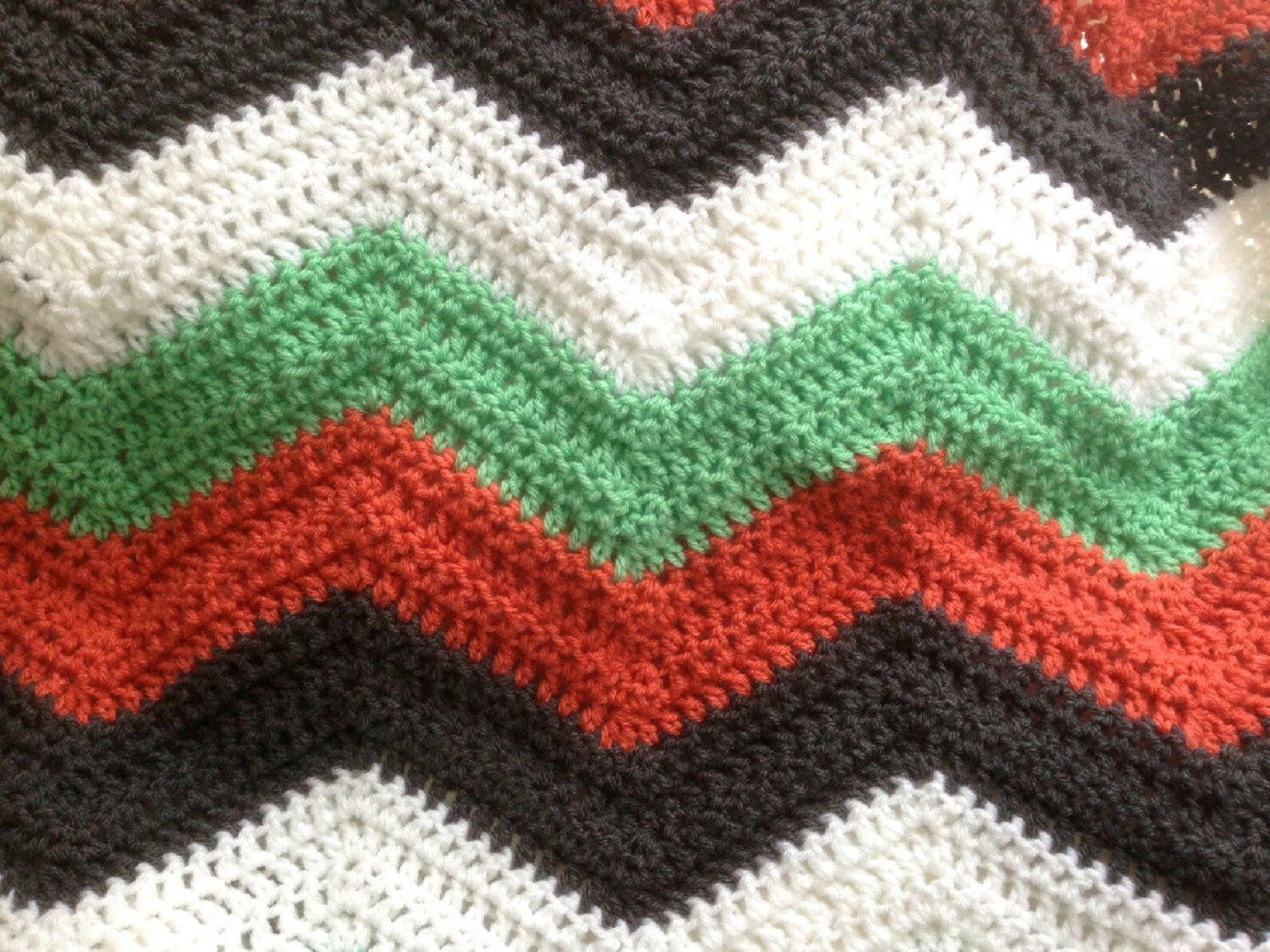 New Chevron Zig Zag Ripple Baby Blanket Afghan Wrap Crochet Etsy