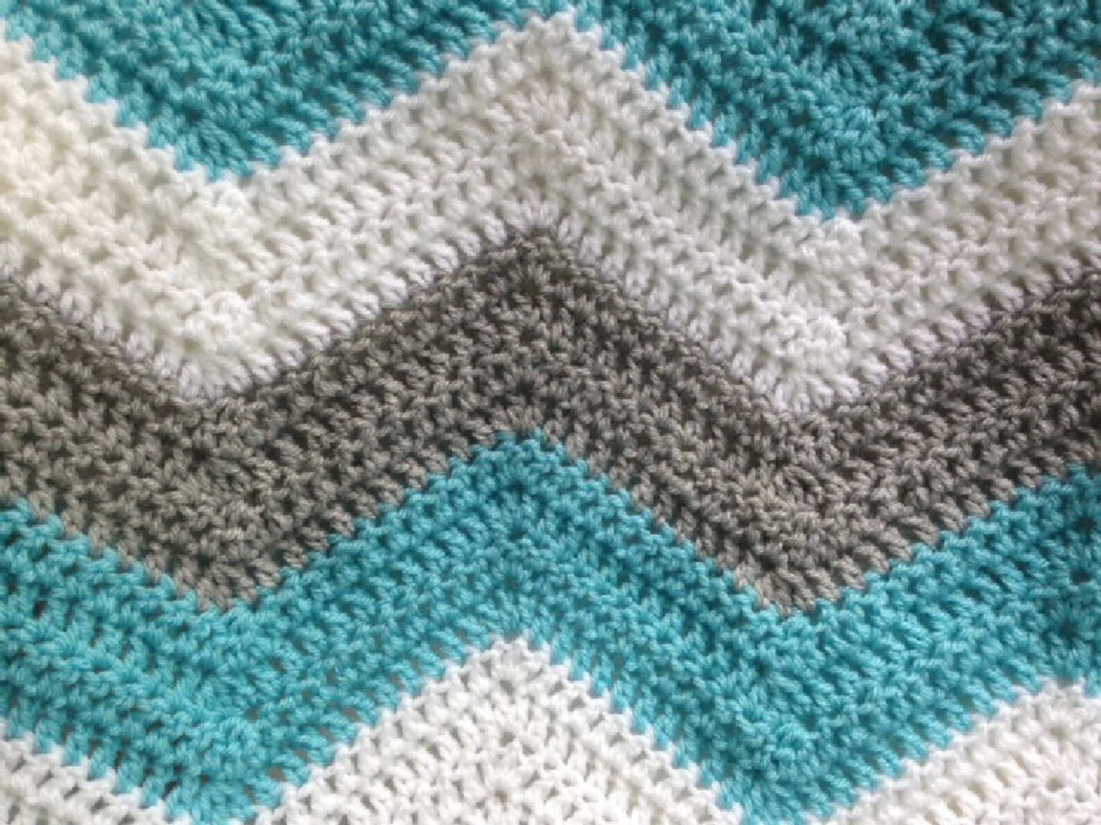 Crochet Chevron Zig Zag Ripple Striped Baby Blanket Afghan Etsy