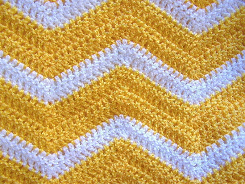 New Chevron Zig Zag Baby Blanket Afghan Wrap Crochet Knit Lap Etsy
