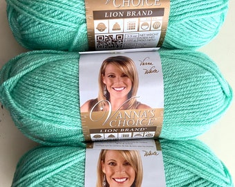 Lot #4 of 3 Skeins Lion Brand Vanna White Choice Baby Yarn Medium 4 worsted Acrylic Knitting Crochet DISCONTINUED