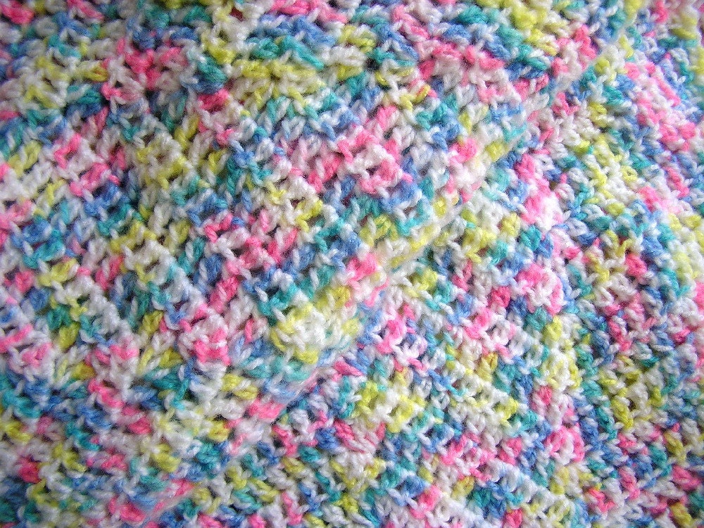 New Zig Zag Baby Blanket Afghan Wrap Crochet Knit Ripple - Etsy