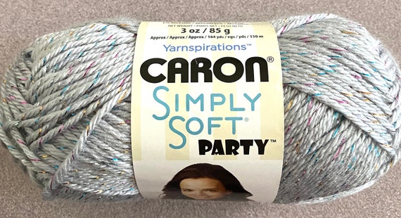 Caron Simply Soft Party Yarn 3 Skeins, Gauge 4 Medium Worsted