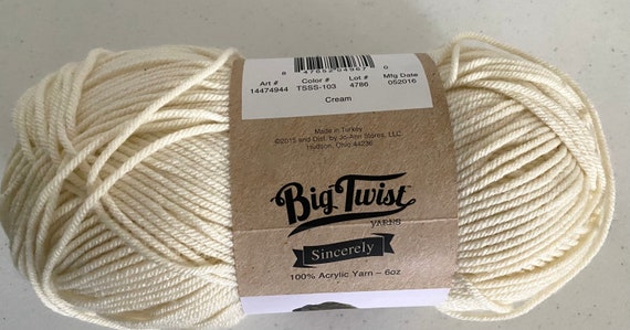 Joann BIG TWIST SINCERELY Solids Yarn Acrylic 4 Medium Worsted