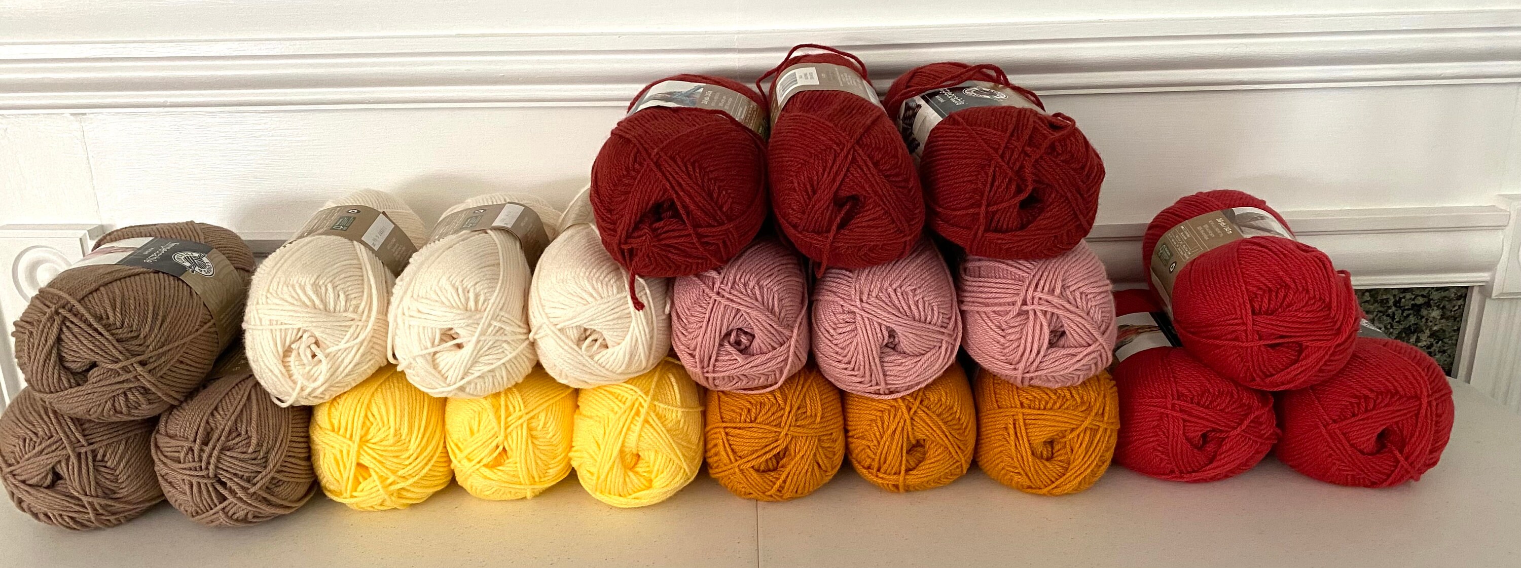 Lot of 3 Loops & Threads IMPECCABLE WORSTED 4 Medium Aran Yarn Acrylic Assorted Solids Machine Wash and Dry 4.5 oz 268 yds 128 g 245 m
