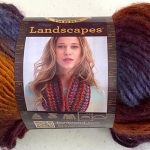 Lion Brand Yarn Landscapes Yarn, Multicolor Yarn for Knitting, Crocheting  Yarn, 1-Pack, Volcano