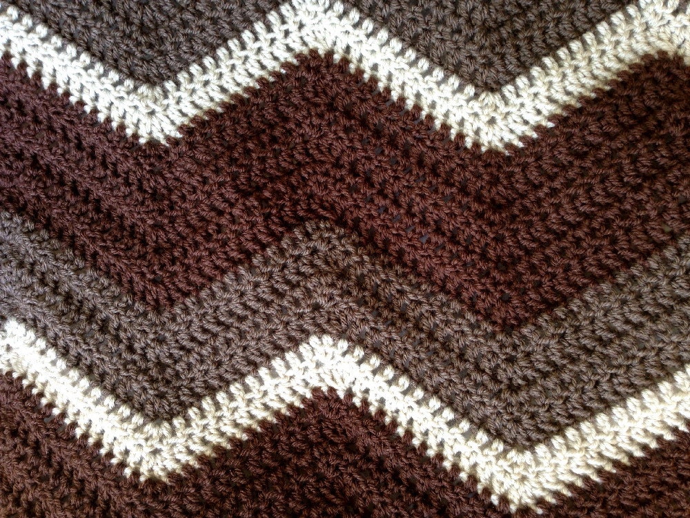 New Chevron Zig Zag Ripple Baby Blanket Afghan Wrap Crochet - Etsy