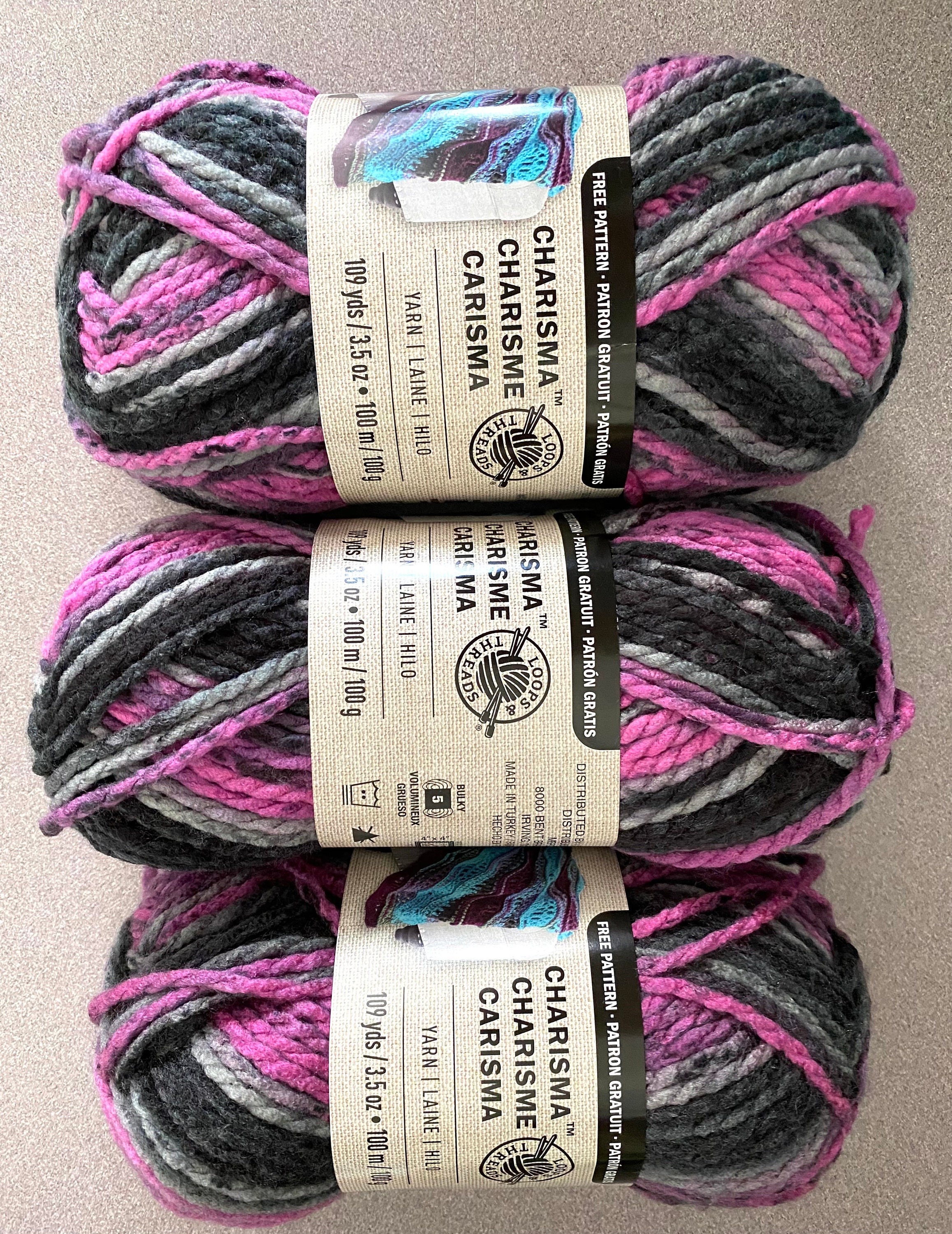 Loops & Threads Charisma Yarn 1 Ball Violet 3.5 oz.