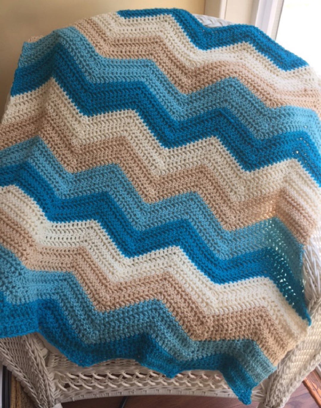 Chevron Zig Zag Ripple Baby Toddler Blanket Afghan Wrap Etsy