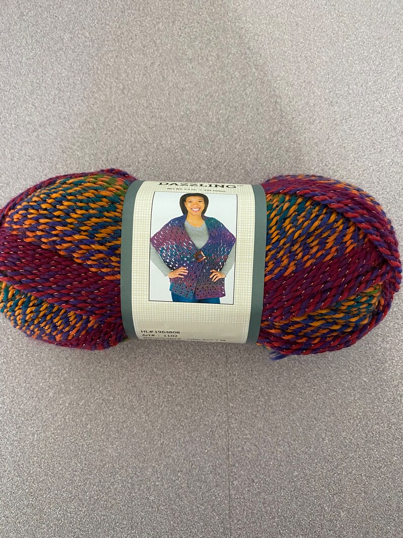 Hobby Lobby Yarn Bee DAZZLING Yarn Assorted Colors Self Etsy