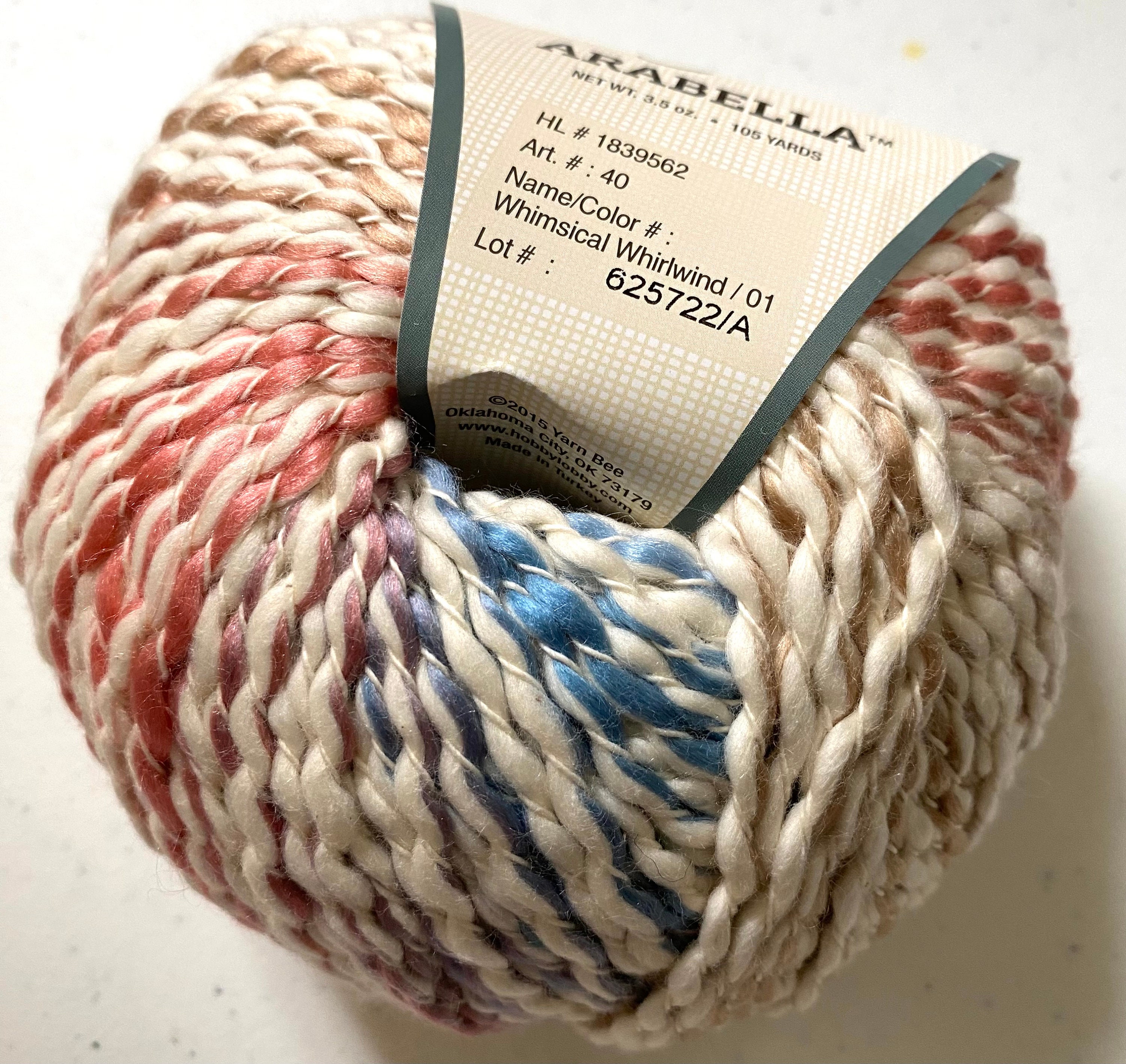 Yarn Bee Arabella 5 Bulky Chunky 3.5 Oz Ball Cotton Acrylic Boucle