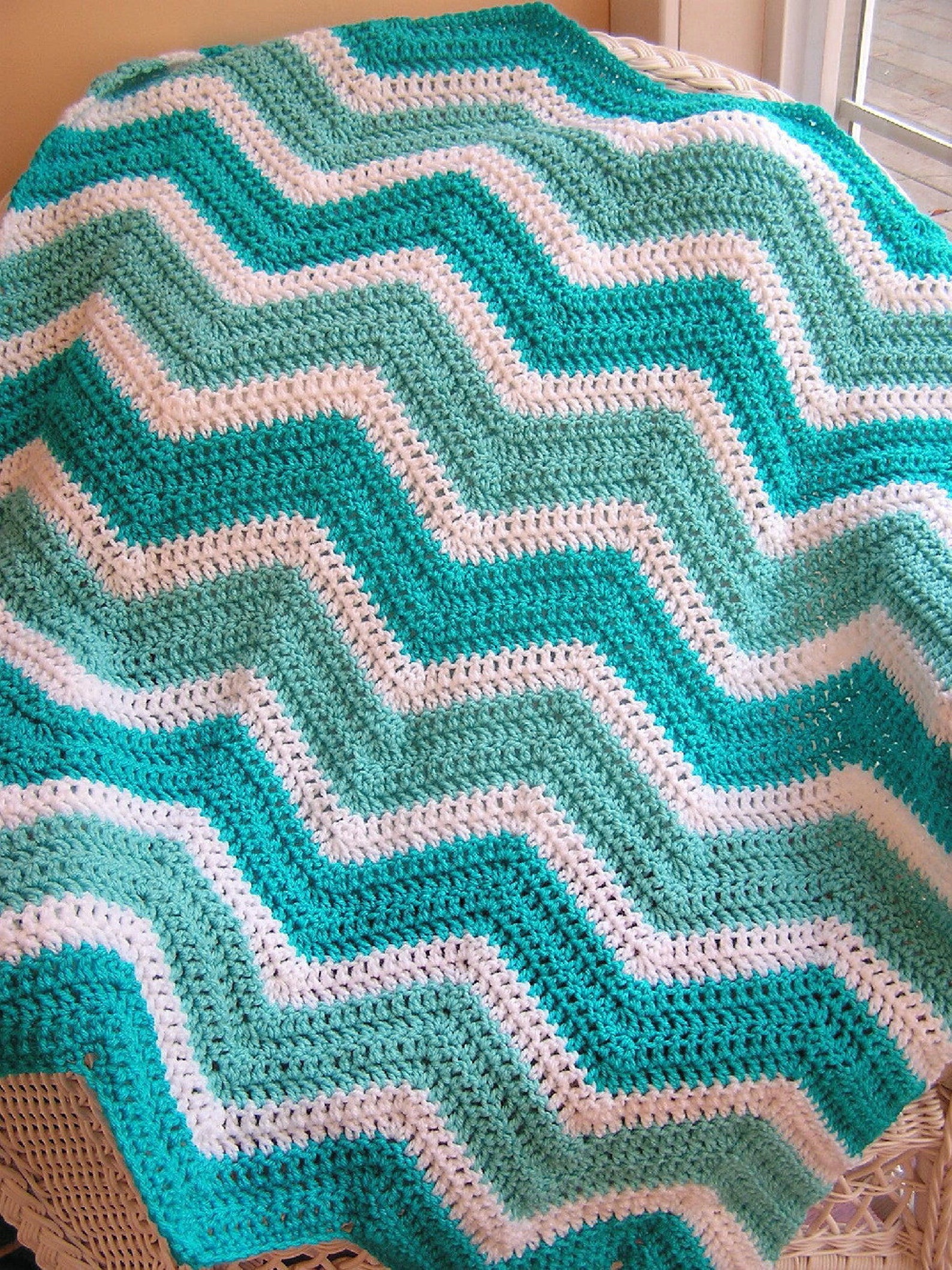 New Chevron Zig Zag Baby Blanket Afghan Crochet Knit Wrap Lap Etsy