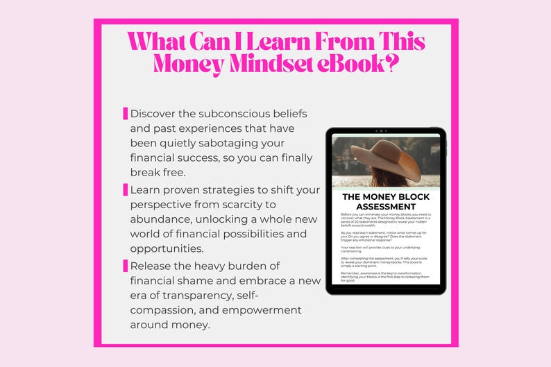 What Can You Learn from This Money Mindset eBook? | Identify Subconscious Money Blocks & Shift to Abundance Thinking
