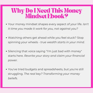 Why Do You Need This Money Mindset eBook? | Transform Financial Beliefs & Build Wealth | Personal Finance & Wealth Mindset