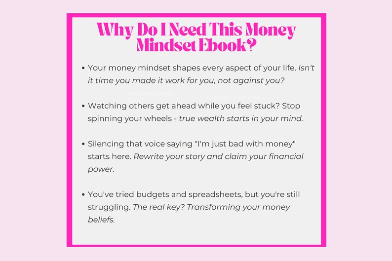 Why Do You Need This Money Mindset eBook? | Transform Financial Beliefs & Build Wealth | Personal Finance & Wealth Mindset