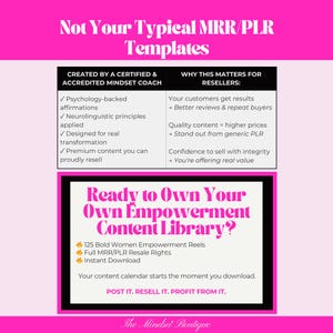 125 Women Empowerment Canva Reels: Faceless Instagram TikTok Luxury Templates MRR PLR image 9
