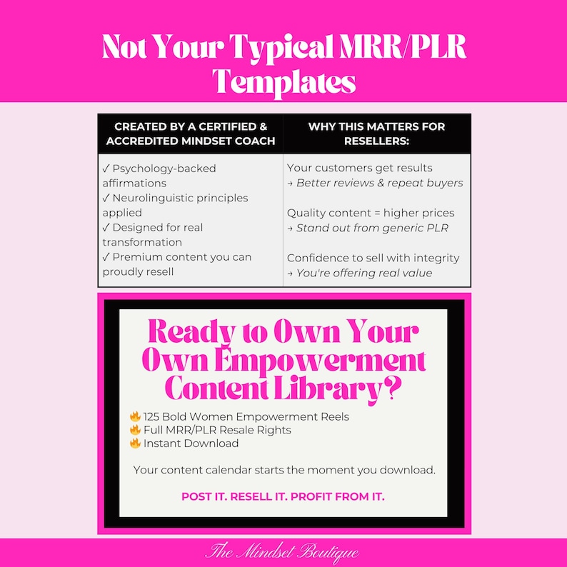 125 Women Empowerment Canva Reels: Faceless Instagram TikTok Luxury Templates MRR PLR image 9