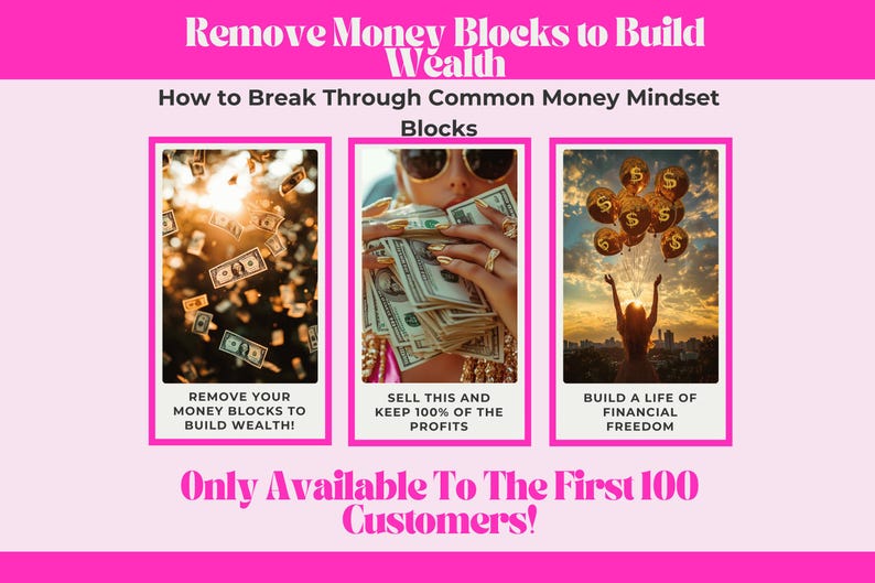 Remove Money Blocks & Build Wealth | Money Mindset eBook for Financial Freedom | Digital Download