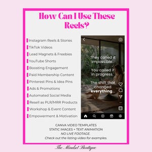 125 Women Empowerment Canva Reels: Faceless Instagram TikTok Luxury Templates MRR PLR image 2