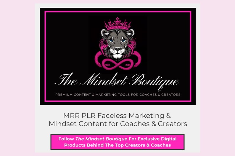 The Mindset Boutique – MRR/PLR Money Mindset Content for Coaches & Creators | Premium Digital Products