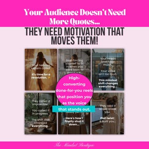 125 Women Empowerment Canva Reels: Faceless Instagram TikTok Luxury Templates MRR PLR image 4