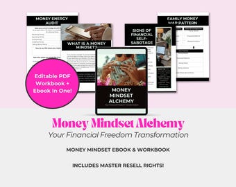Money Mindset Workbook PLR / Rompere i blocchi finanziari e le convinzioni limitanti / Guida alla trasformazione dell'abbondanza