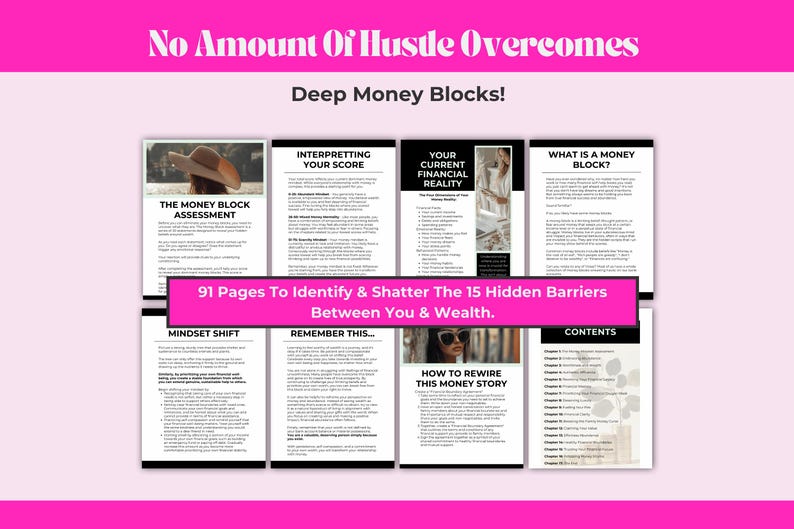 91-Page Guide to Overcoming Money Blocks | Identify & Shatter 15 Hidden Financial Barriers | Money Mindset eBook”