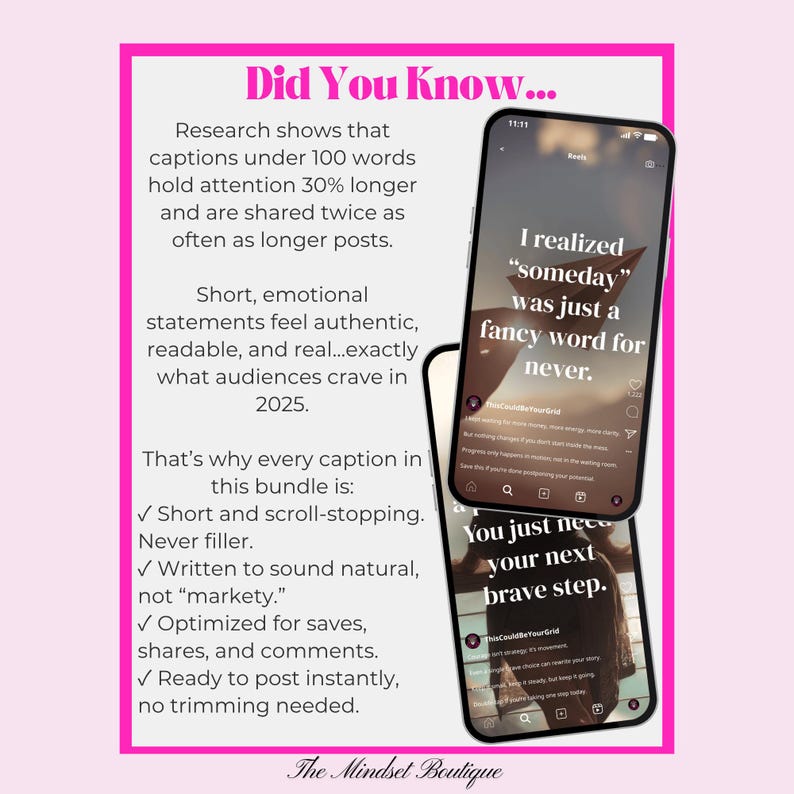 150 Faceless Motivational Reels With Captions: Canva Editable, PLR MRR ...
