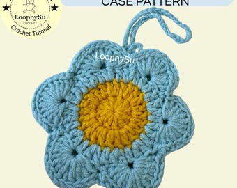 Crochet AirPods Case Pattern: Flower Bag Charm Tutorial (PDF)