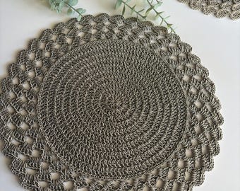 Crochet Round Placemat Pattern: Scalloped Lace Table Mat (PDF Pattern)