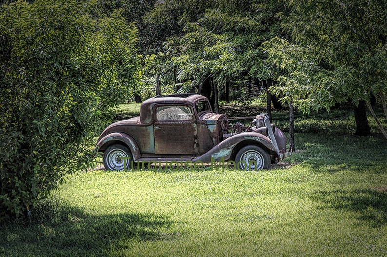 Yard Art Old Car Rusty Old Car Rusty Antique Classic Etsy