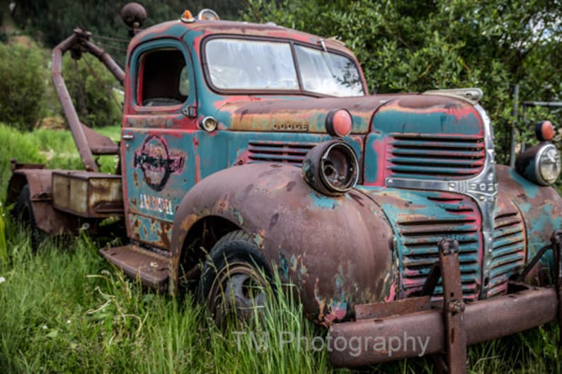 Tow Truck Wrecker Old Tow Truck Dodge Tow Truck Dodge Etsy