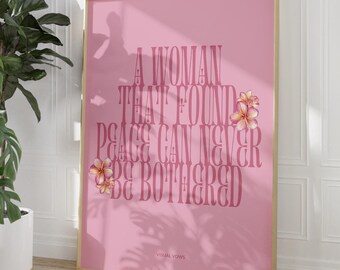 Floral Inspirational Quote Poster, Hibiscus Flower Print (Digital Download)