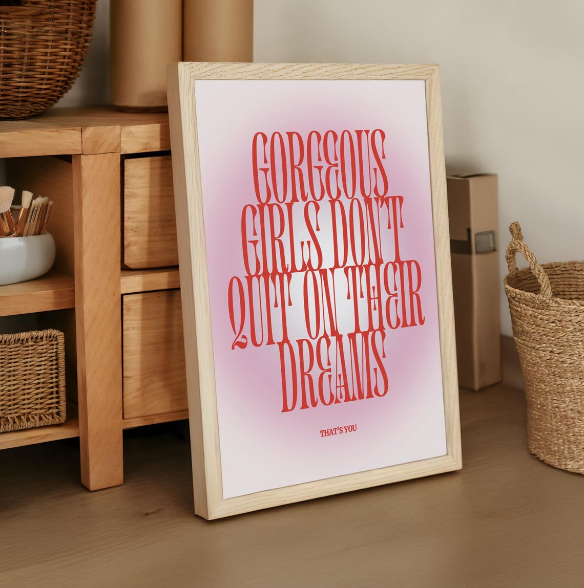 Inspirational Quotes Poster Aesthetic Arts Pink Dorm Room Decor Girly 