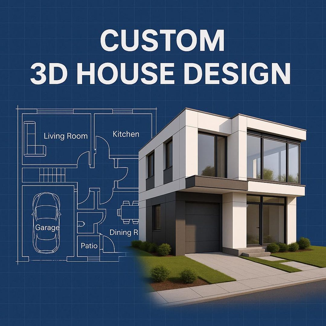 Custom 3D Home Design & Floor Plan: Realistic Architectural ...