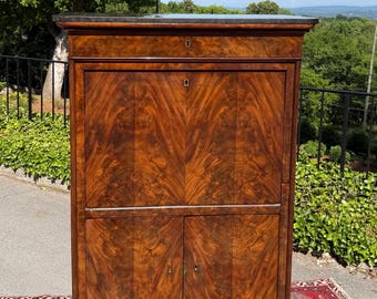 Antique Burl Secretary Desk - Early 19th century