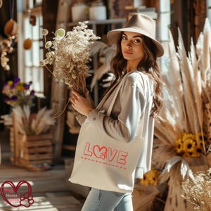Dog Mom Cotton Canvas Tote Bag, Dog Lover Gift, Tote Bag, Reusable Bag, Puppy Owner Gift, Dog Lover Gift, Animal Lover Gift Bag,Shopping bag
