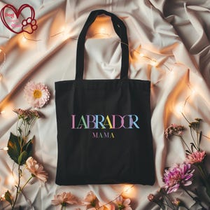 Labrador Retriever Mama Tote Bag,Dog Mom Gift,Pet Lover Shopping Bag,Dog Walker Bag,Puppy Mom Gift Bag,Dog Owner Gift,Cotton Canvas Tote Bag