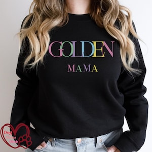 Golden Retriever Mama Sweatshirt, Christmas Gift For Dog Mom, Custom Golden Retriever Crewneck Mothers Day Gift Pullover, Dog Lover Gift