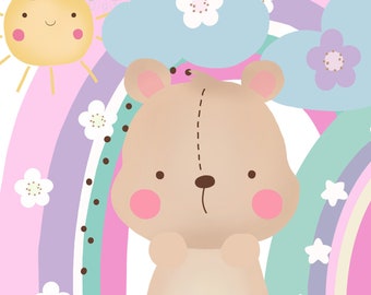Bear, Cute bear, Teddy bear, Clipart, Illustration, Digital, COMMERCIAL USE OK