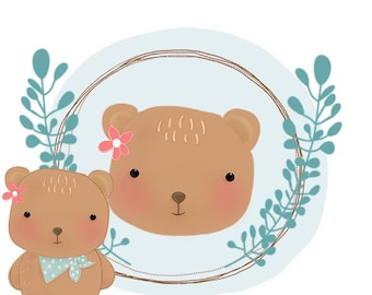 Cute little bear clipart - COMMERCIAL USE OK