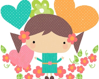 Girl clipart - COMMERCIAL USE OK