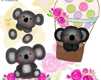 Cute Koala Clipart, koala clipart - COMMERCIAL USE OK